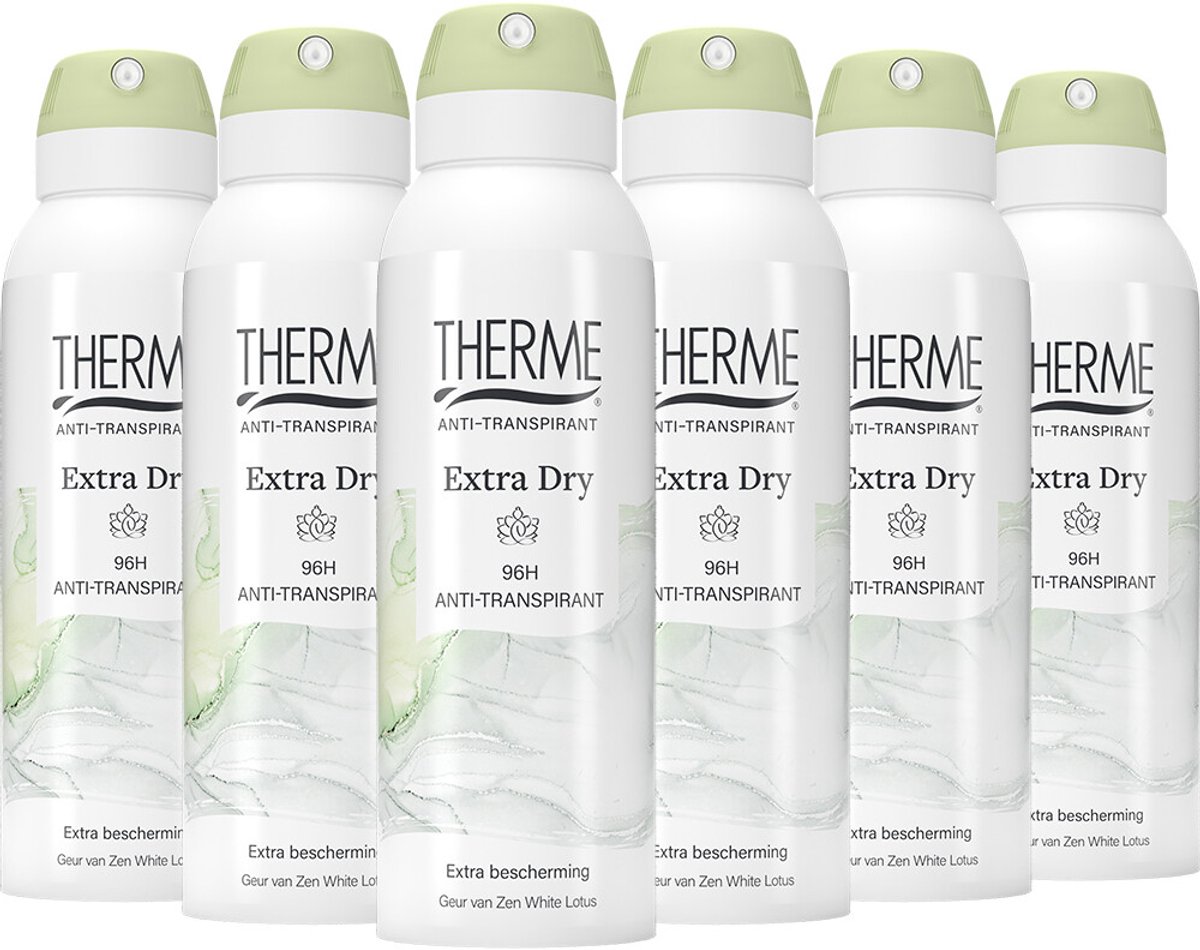 6x Therme Deospray Anti-transpirant Extra Dry (125 ml)