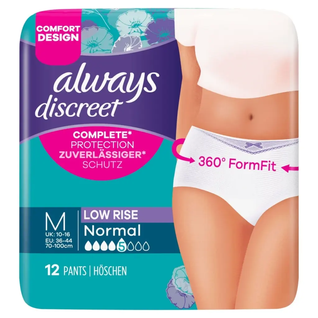Always Discreet Broekje Maat M Low Rise (12 stuks)