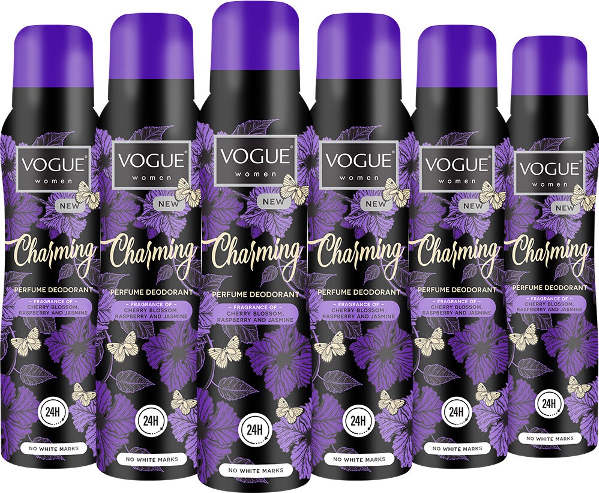 6x Vogue Women Women charming deodorant (150 ml)