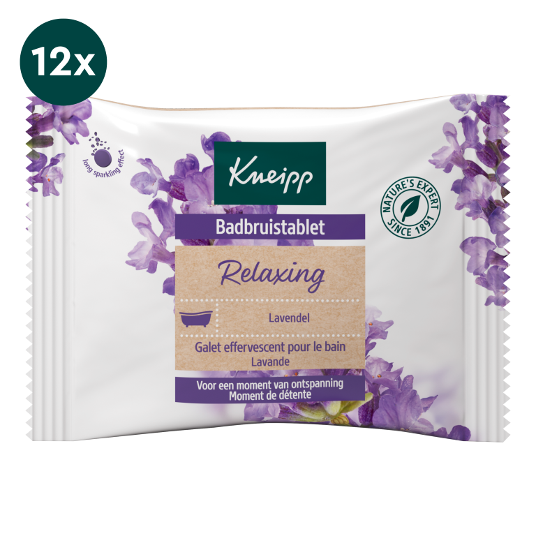 12x Kneipp Badbruistablet lavendel (80 gr)