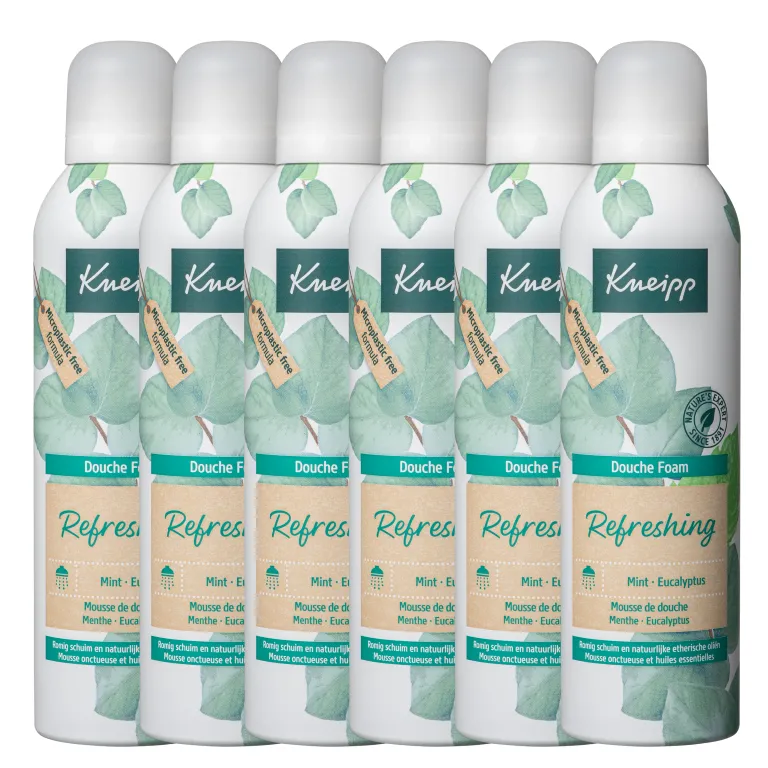 6x Kneipp Douche foam refreshing (200 ml)