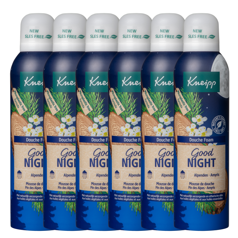 6x Kneipp Douchefoam good night (200 ml)