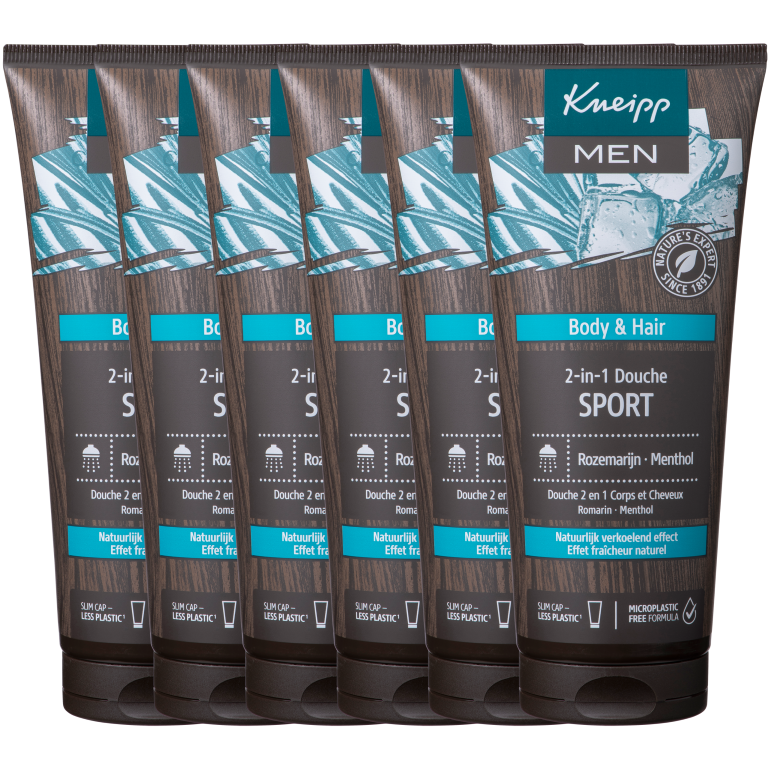 6x Kneipp Men Douche 2-in-1 Sport (200 ml)