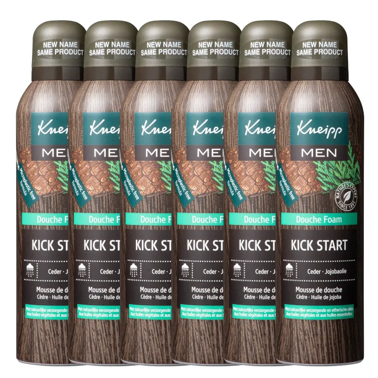 6x Kneipp Douche foam men ceder-jojoba (200 ml)