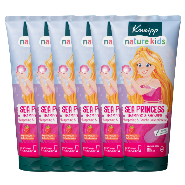 6x Kneipp Kids 2-in-1 Shampoo/Douchegel Sea Princess (200 ml)