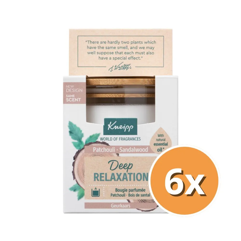 6x Kneipp Geurkaars Sandelwood Patchouli (145 gr)