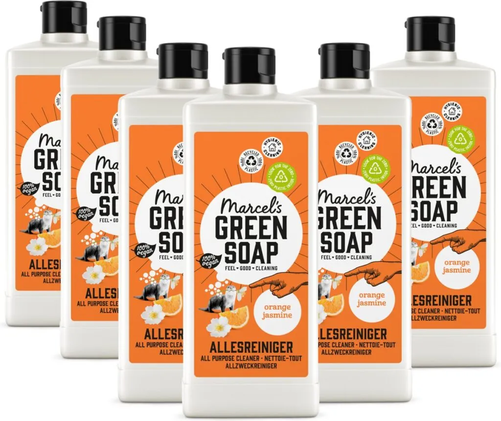 6x Marcel's Green Soap Allesreiniger sinaasappel & jasmijn (750 ml)