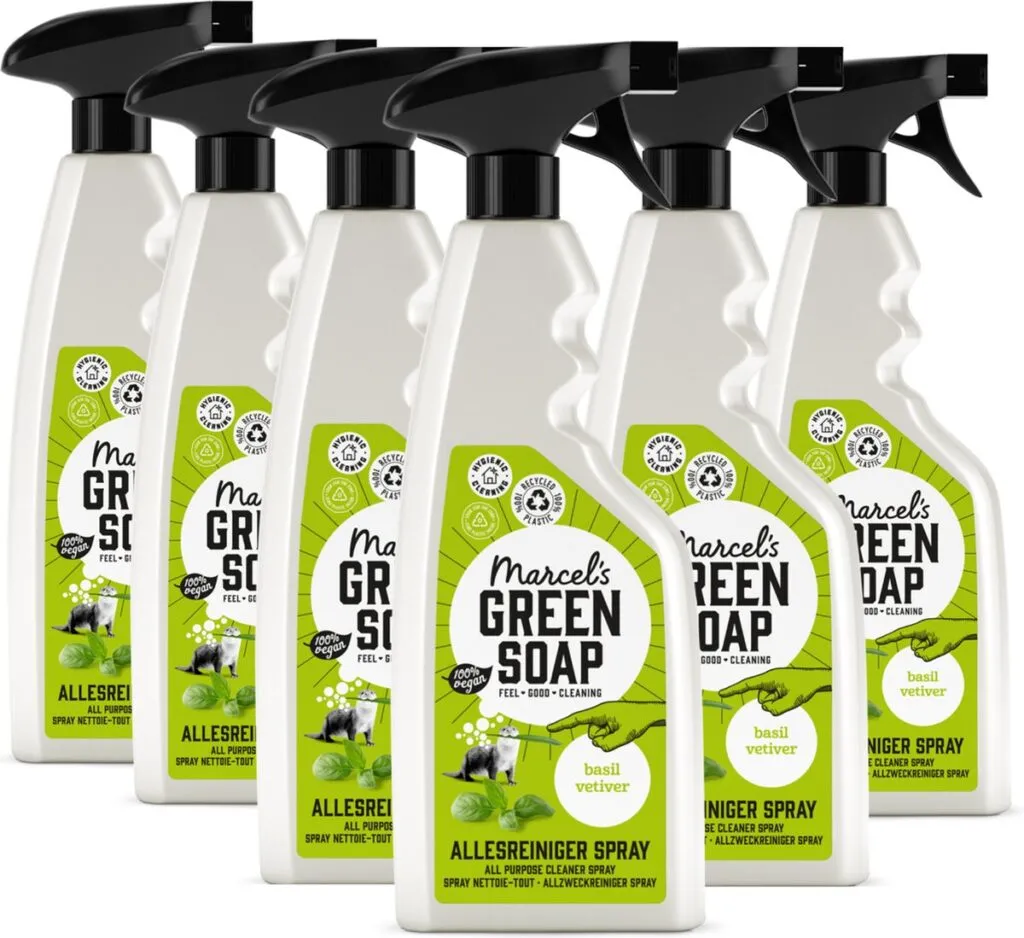 6x Marcel's Green Soap Allesreiniger spray basilicum & vertivertgras (500 ml)