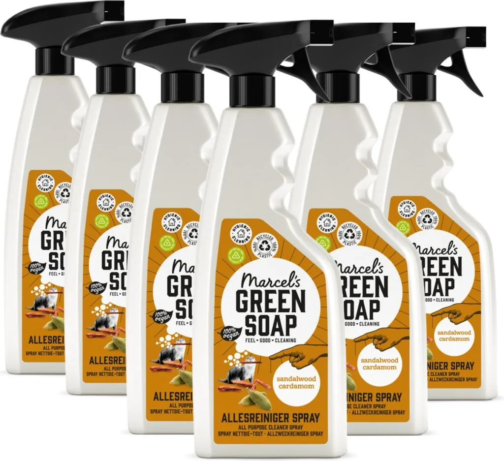 6x Marcel's Green Soap Allesreiniger spray sandelhout & kardemom (500 ml)