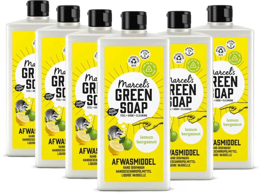 6x Marcel's Green Soap Afwasmiddel Lemon & Bergamot (500 ml)