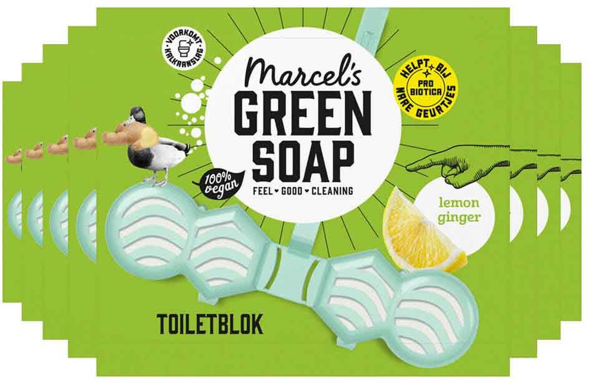 8x Marcel's Green Soap Toiletblok Citroen & Gember (35 gr)