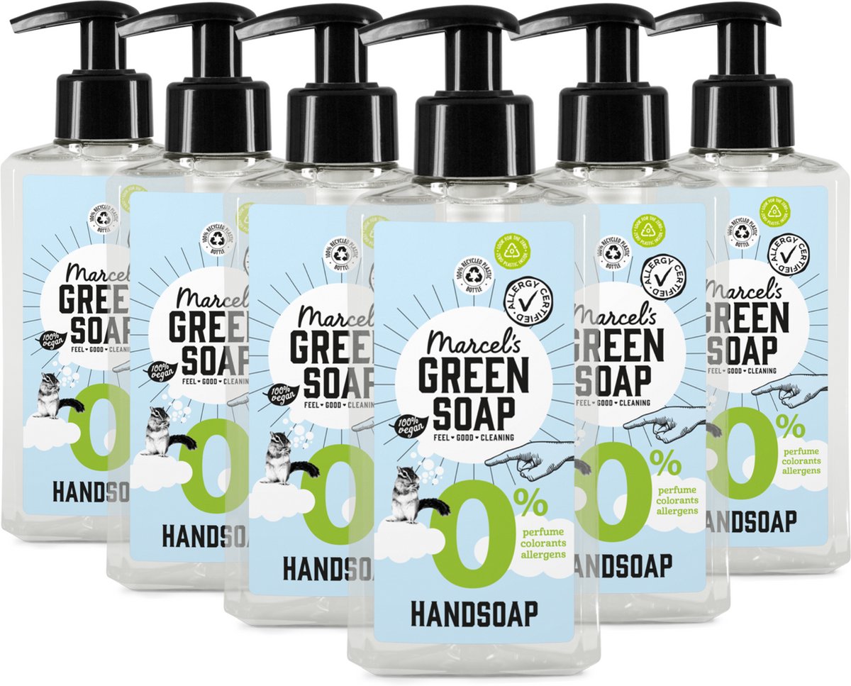 6x Marcel's Green Soap Handzeep 0% (250 ml)