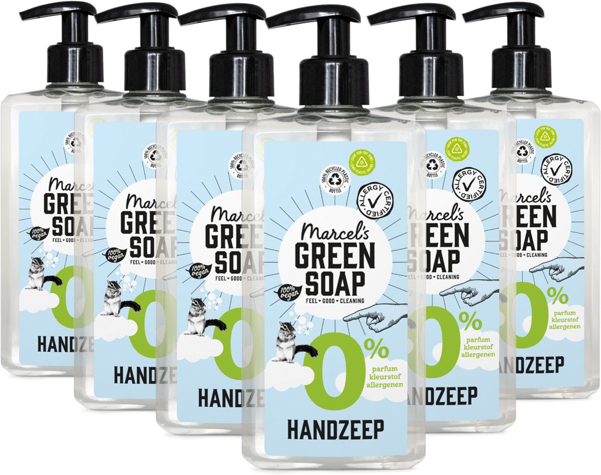 6x Marcel's Green Soap Handzeep 0% (500 ml)