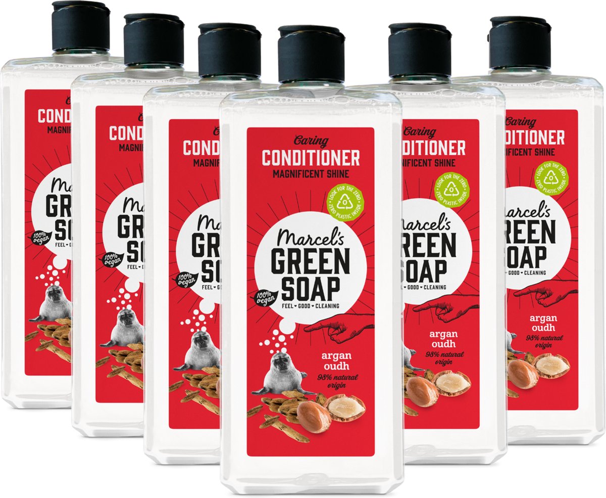6x Marcel's Green Soap Conditioner Caring argan & Oudh (300 ml)