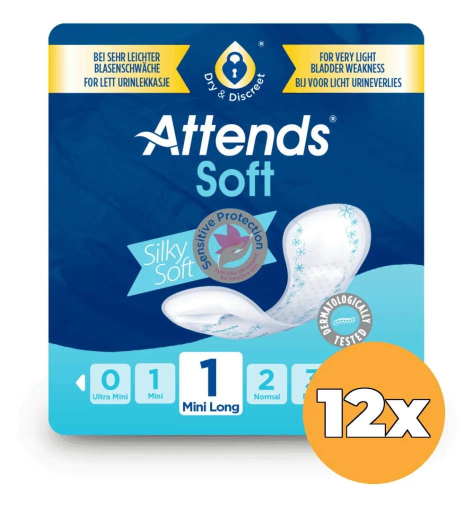 12x Attends Inlegger Soft Mini (16 stuks)