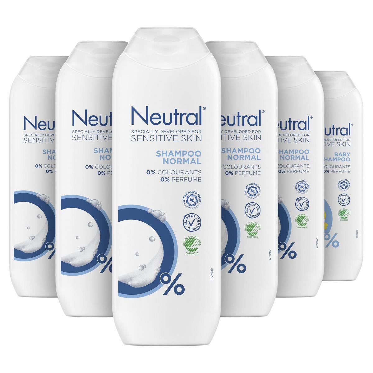 6x Neutral Shampoo Normaal (250 ml)