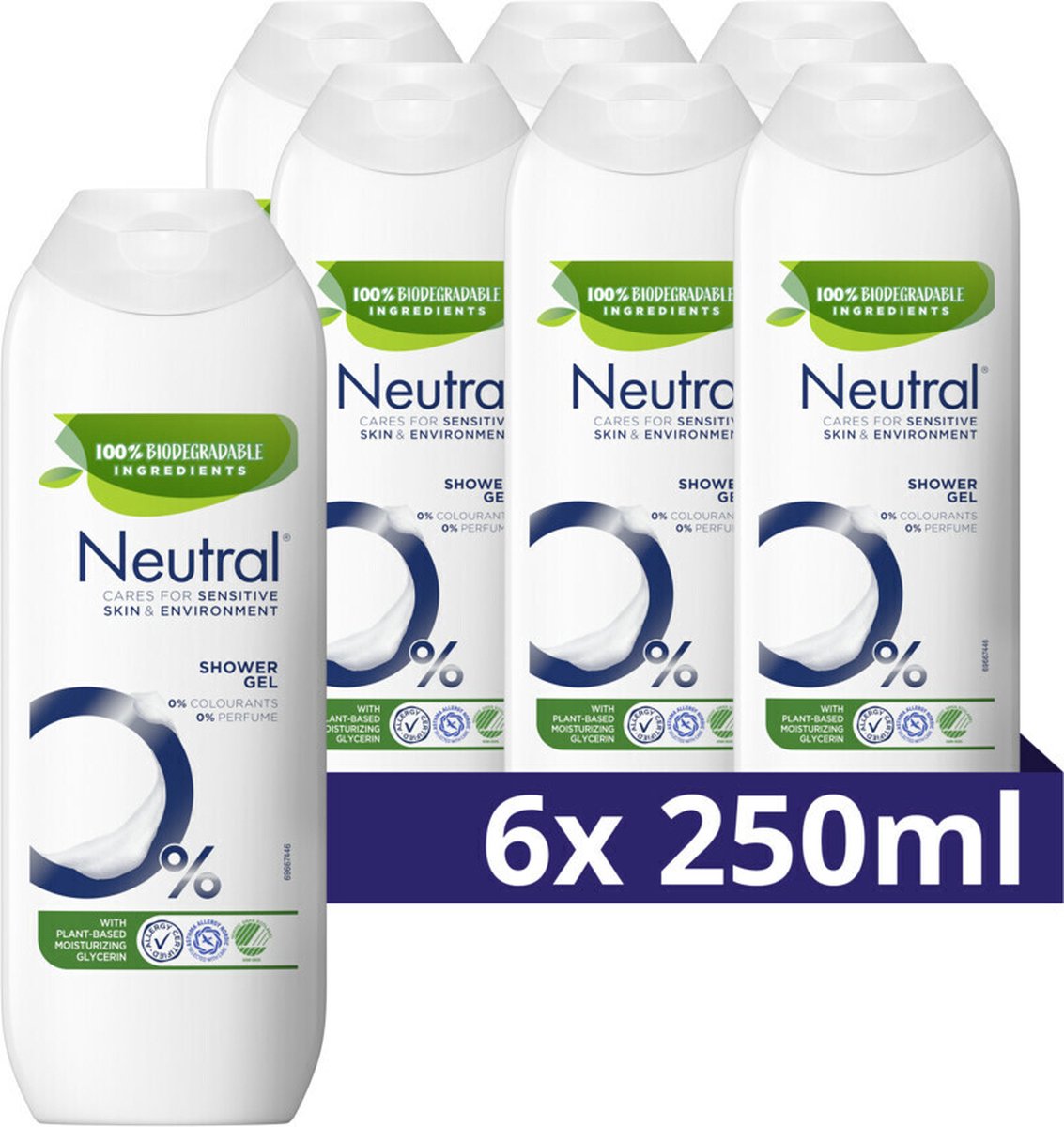 6x Neutral Showergel (250 ml)