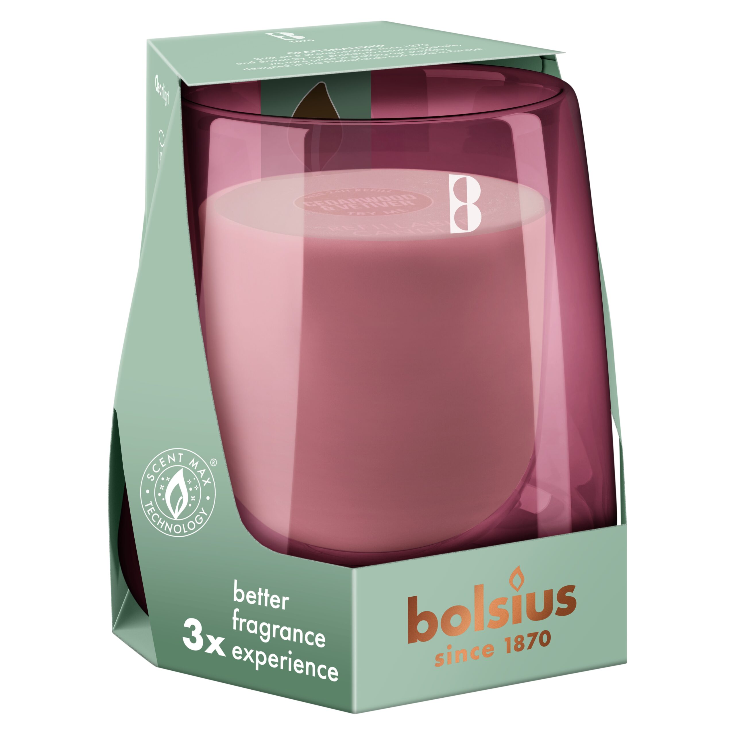 Bolsius Starterkit Clean Light Cedarwood & Vetiver (1 set)