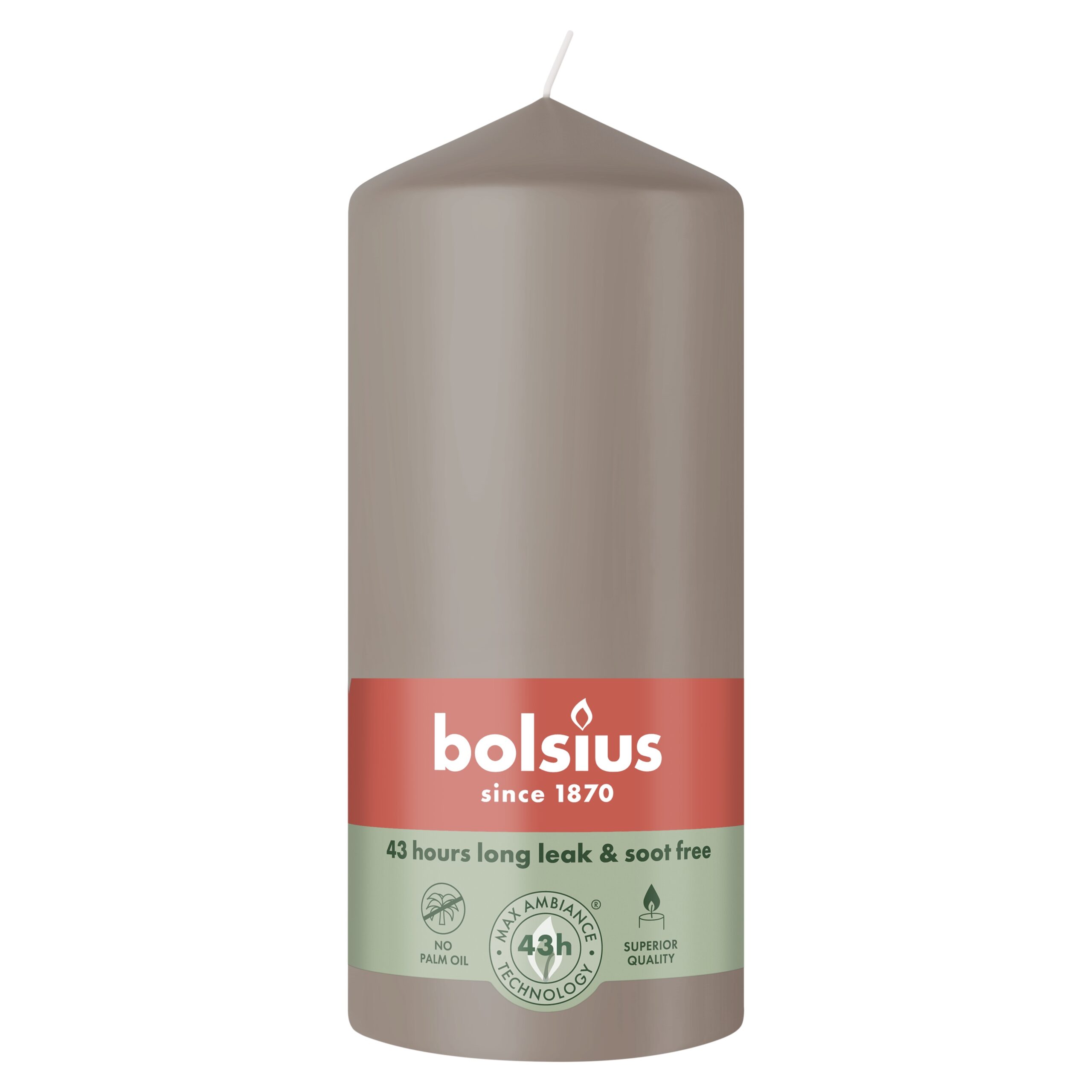 Bolsius Stompkaars 130/68 Light Taupe (1 stuk)
