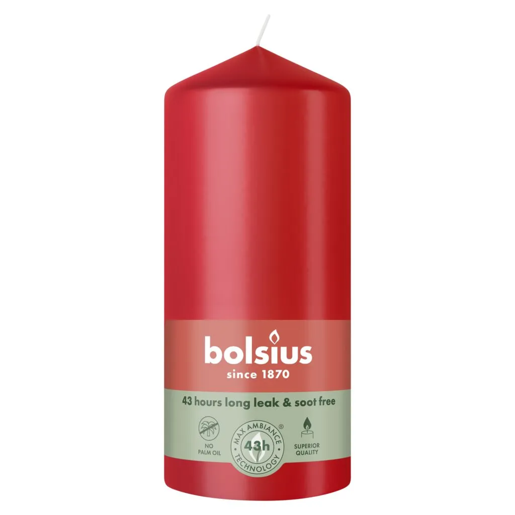 Bolsius Stompkaars 130/68 Delicate Red (1 stuk)