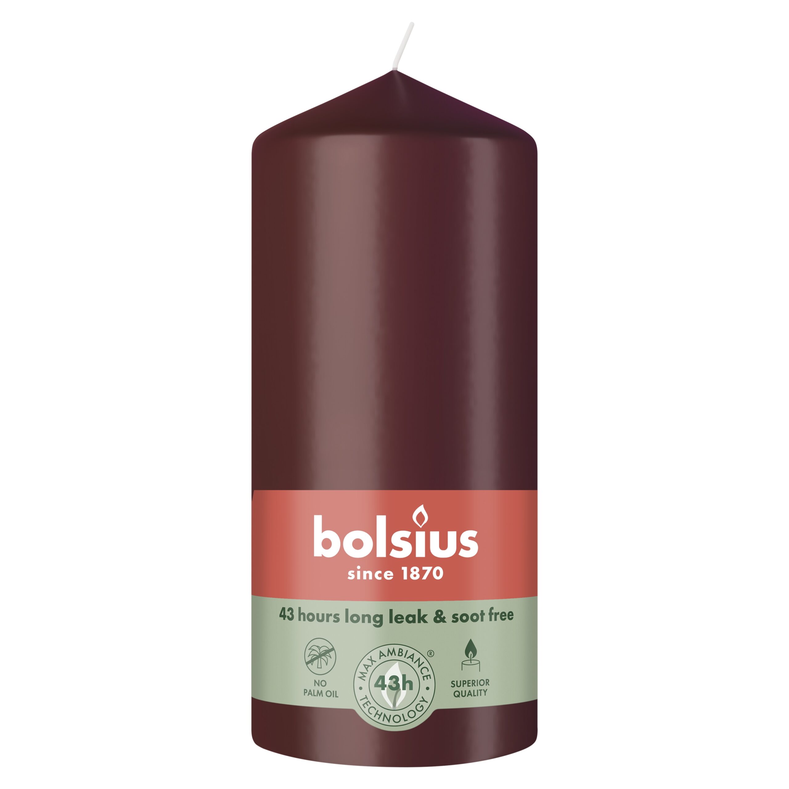 Bolsius Stompkaars 130/68 Velvet Red (1 stuk)