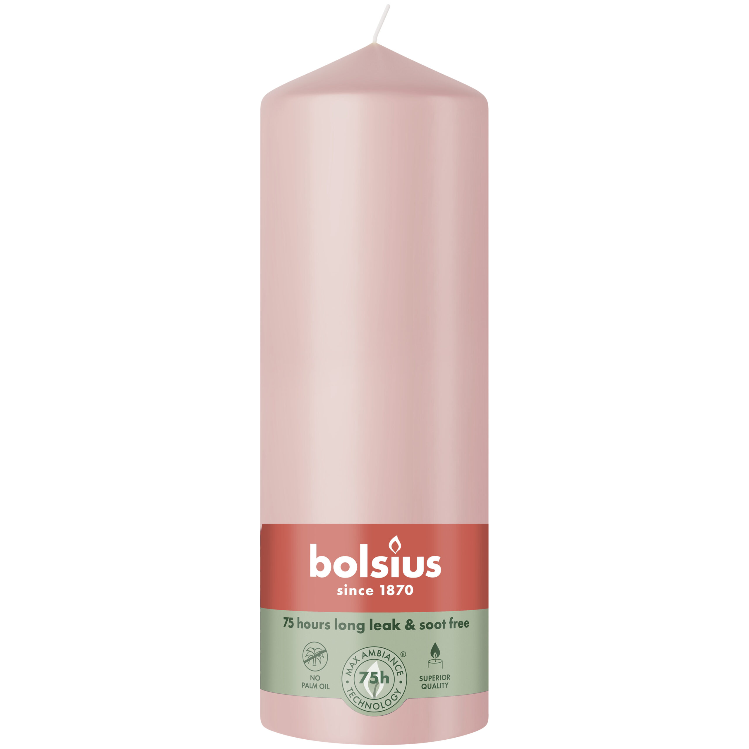 Bolsius Stompkaars 200/68 Misty Pink (1 stuk)