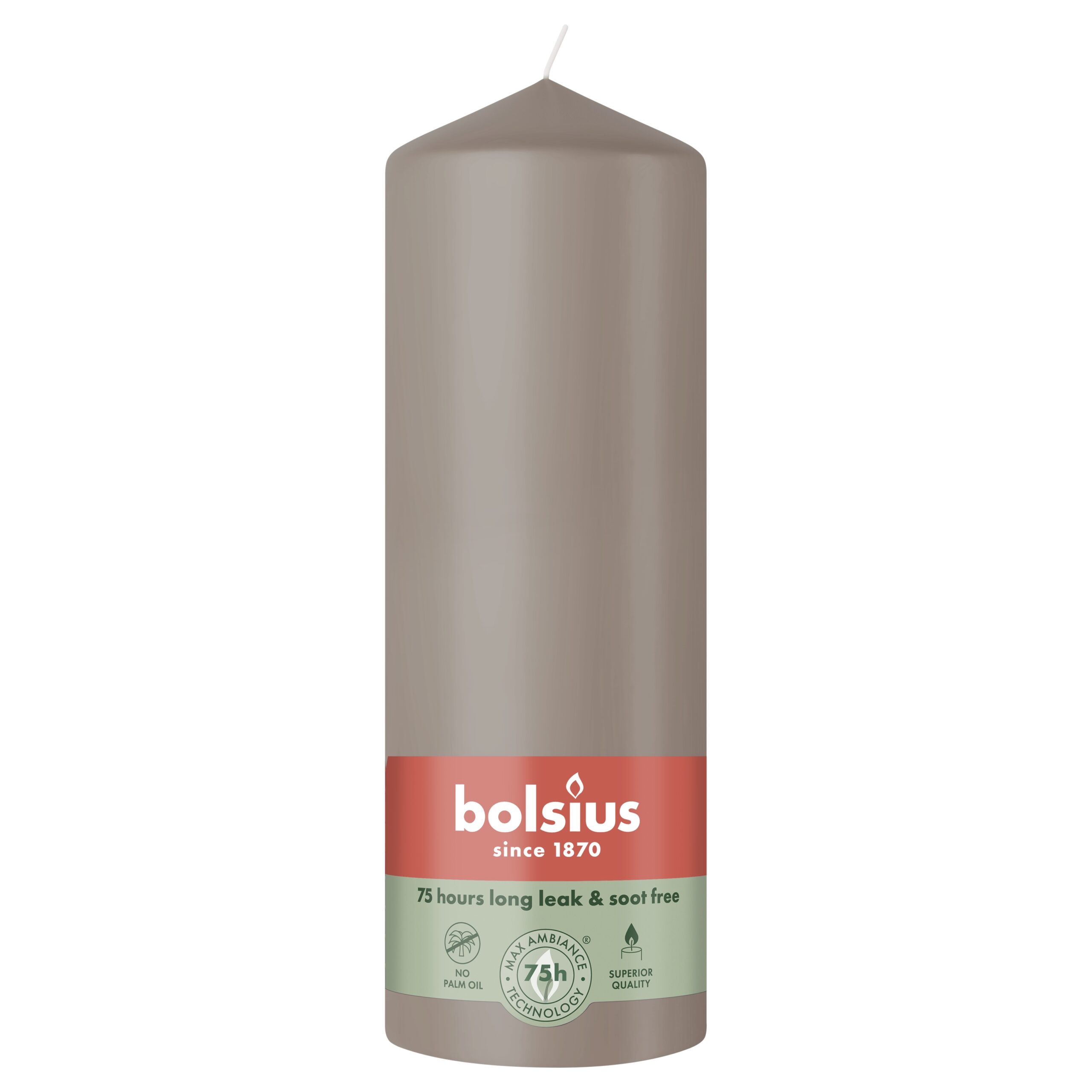 Bolsius Stompkaars 200/68 Light Taupe (1 stuk)
