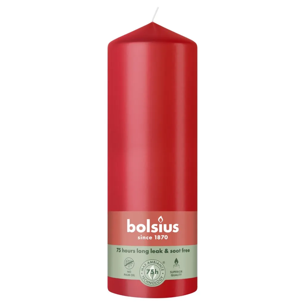 Bolsius Stompkaars 200/68 Delicate Red (1 stuk)