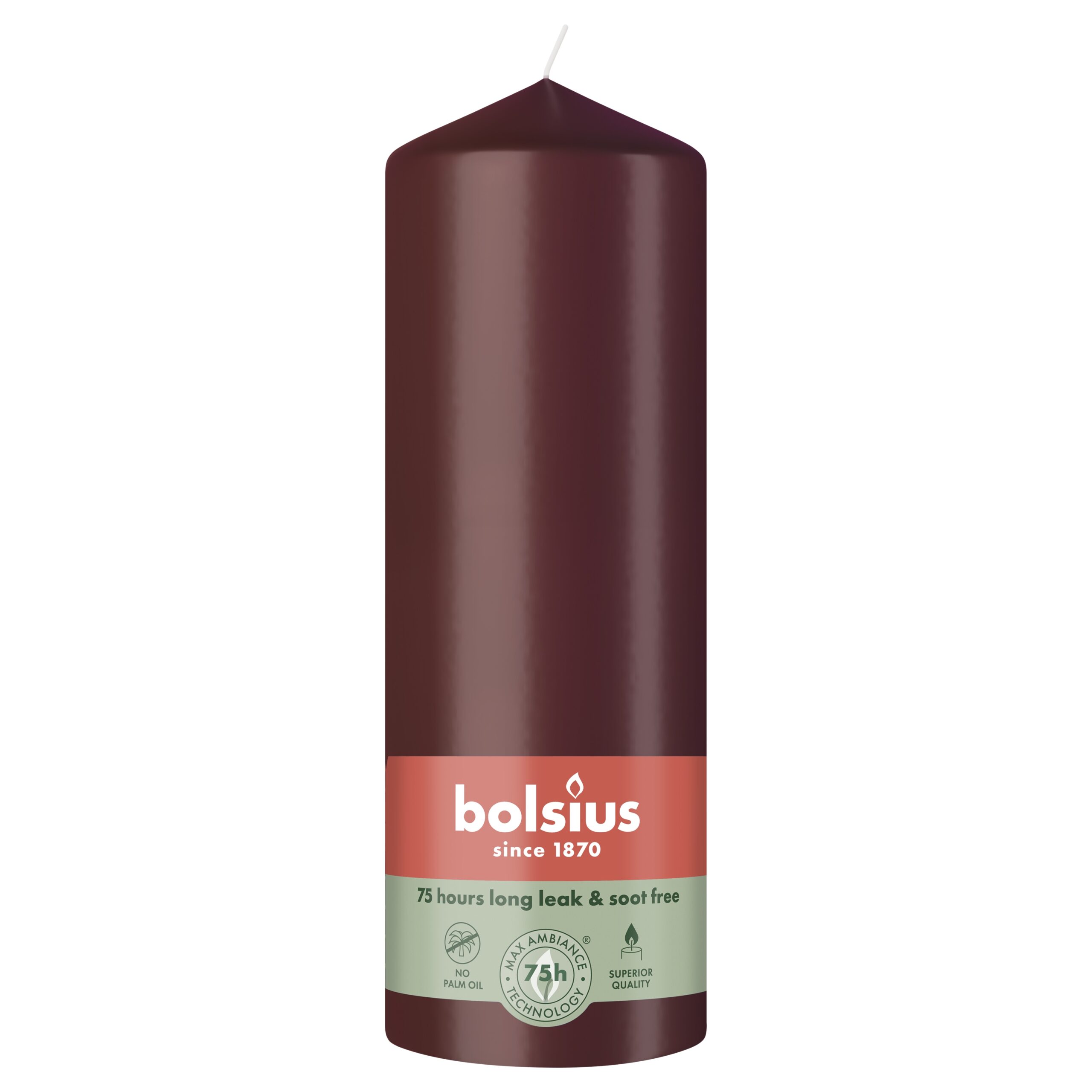 Bolsius Stompkaars 200/68 Velvet Red (1 stuk)