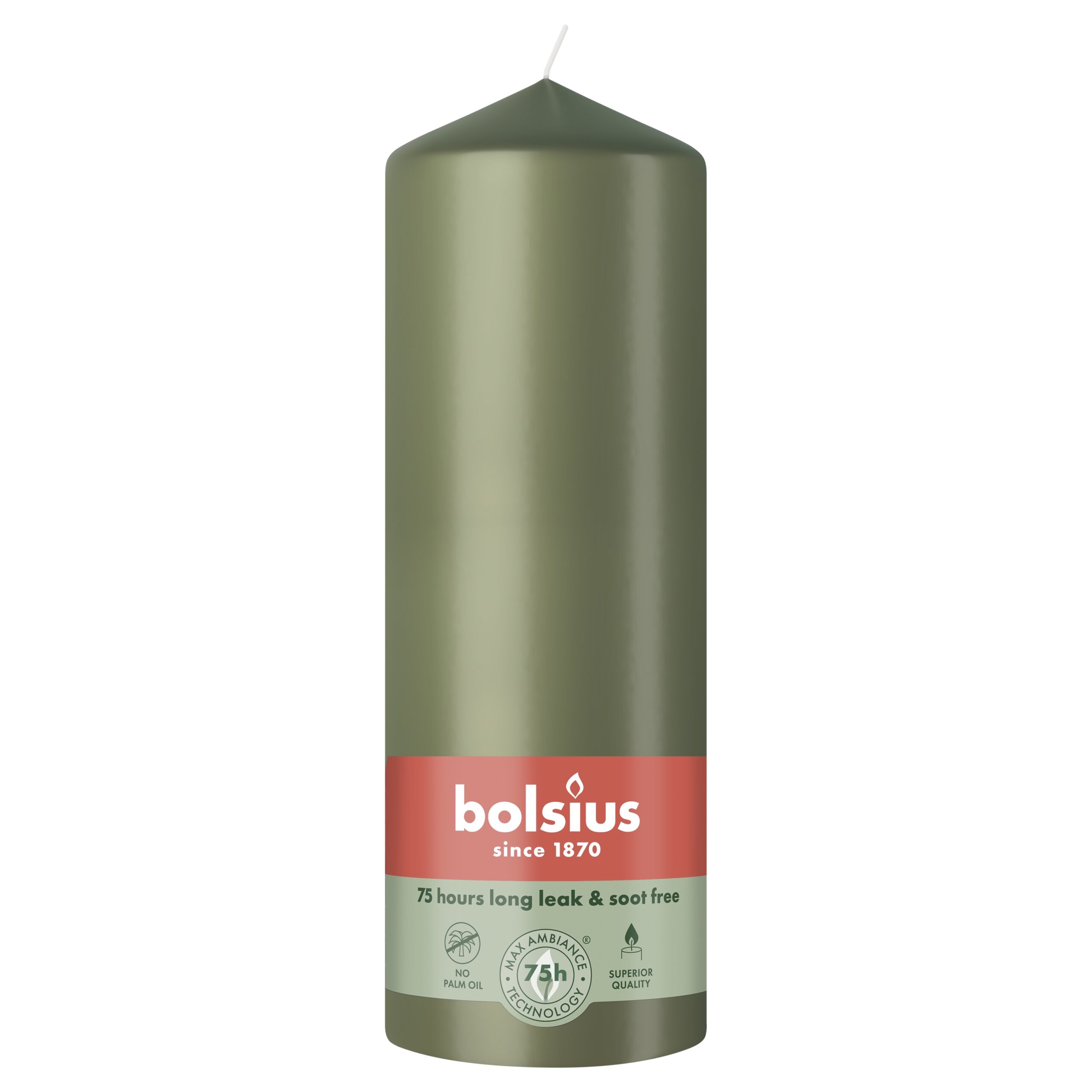 Bolsius Stompkaars 200/68 Fresh Olive (1 stuk)