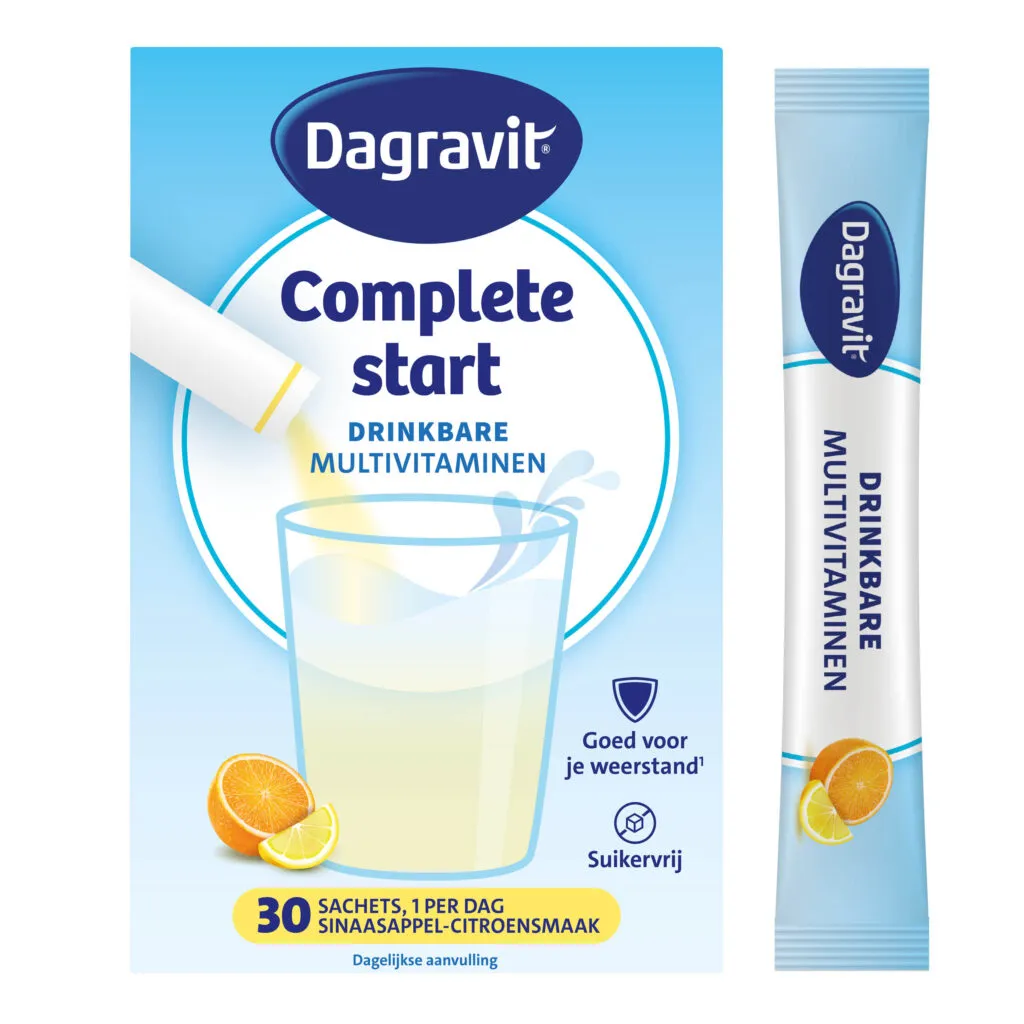 Dagravit Complete Start Drinkbare Multivitaminen Citroen-Sinaasappel (30 sachets)