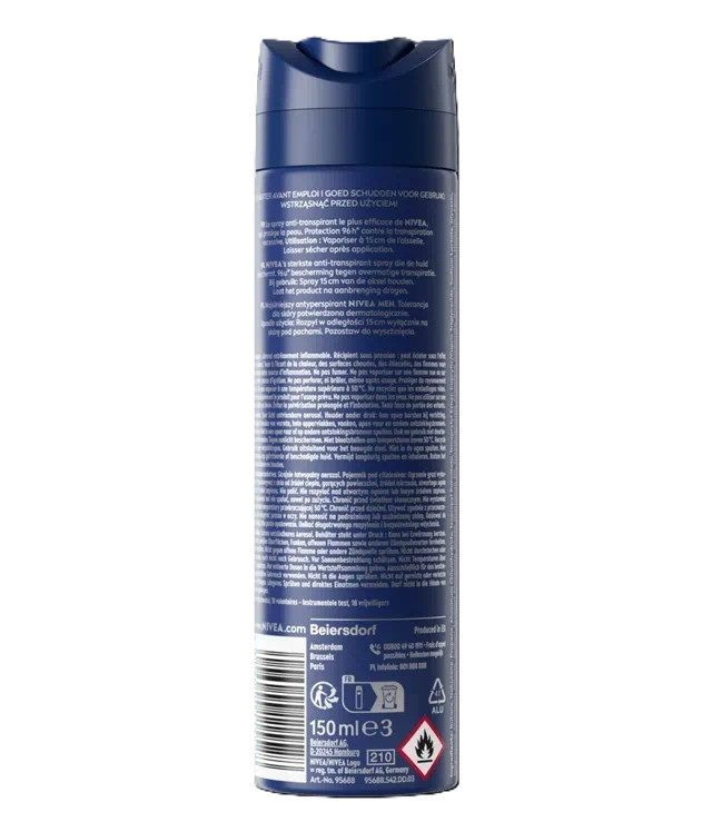 Nivea Men Derma Dry Control Anti-Transpirant Spray (150 ml)