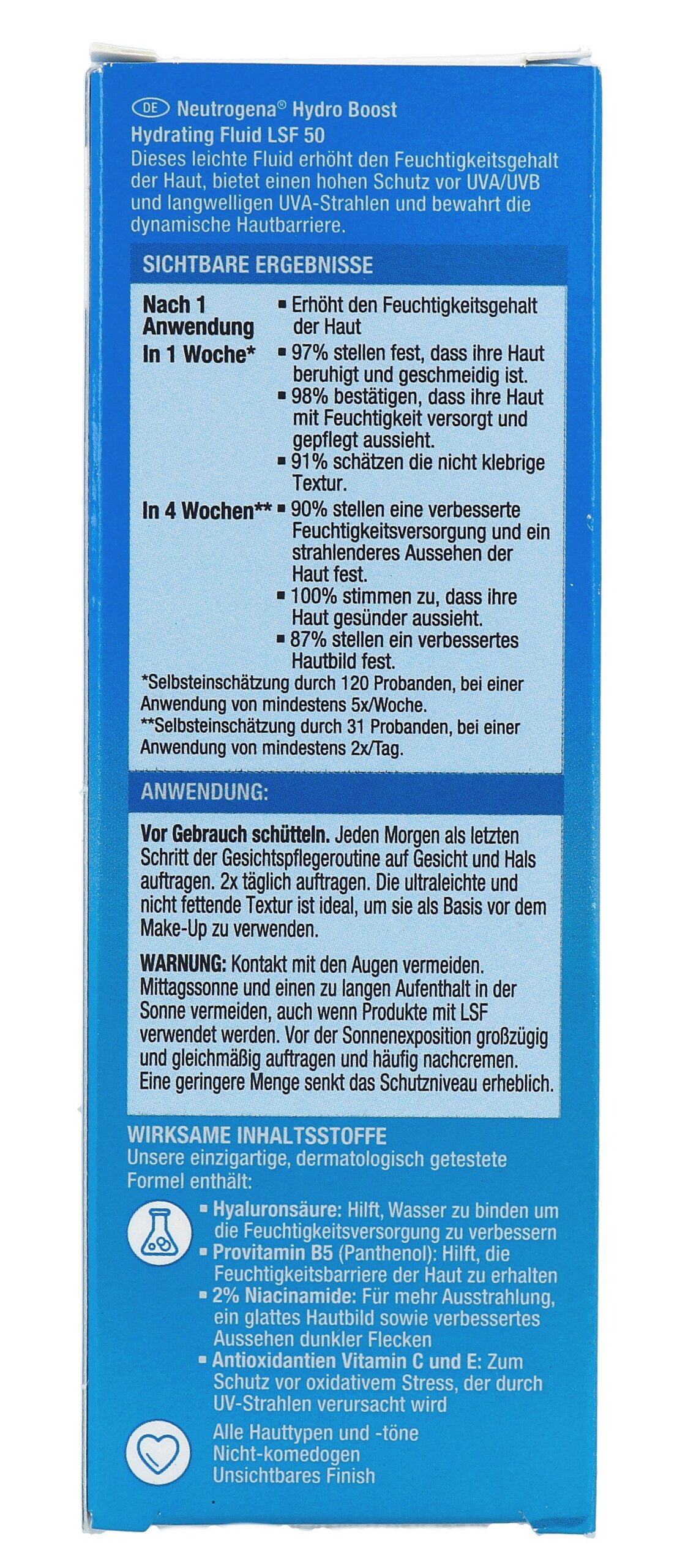 Neutrogena Hydro Boost Hydrating Fluid SPF50 (50 ml) - image 2