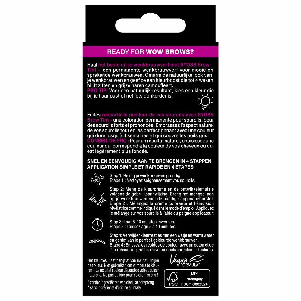 Syoss Browtint Donkerbruin (1 stuk)