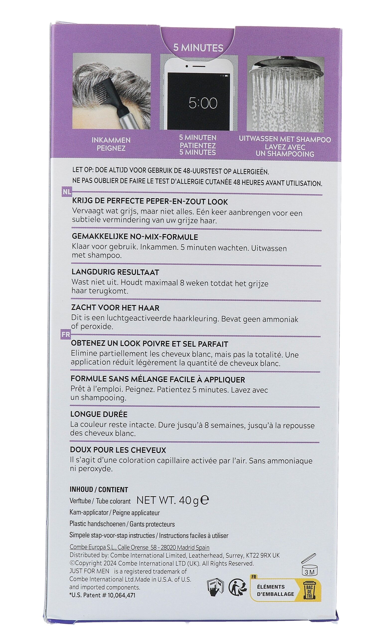 Just For Men Touch of Grey T-45 Donkerbruin (1 stuk)