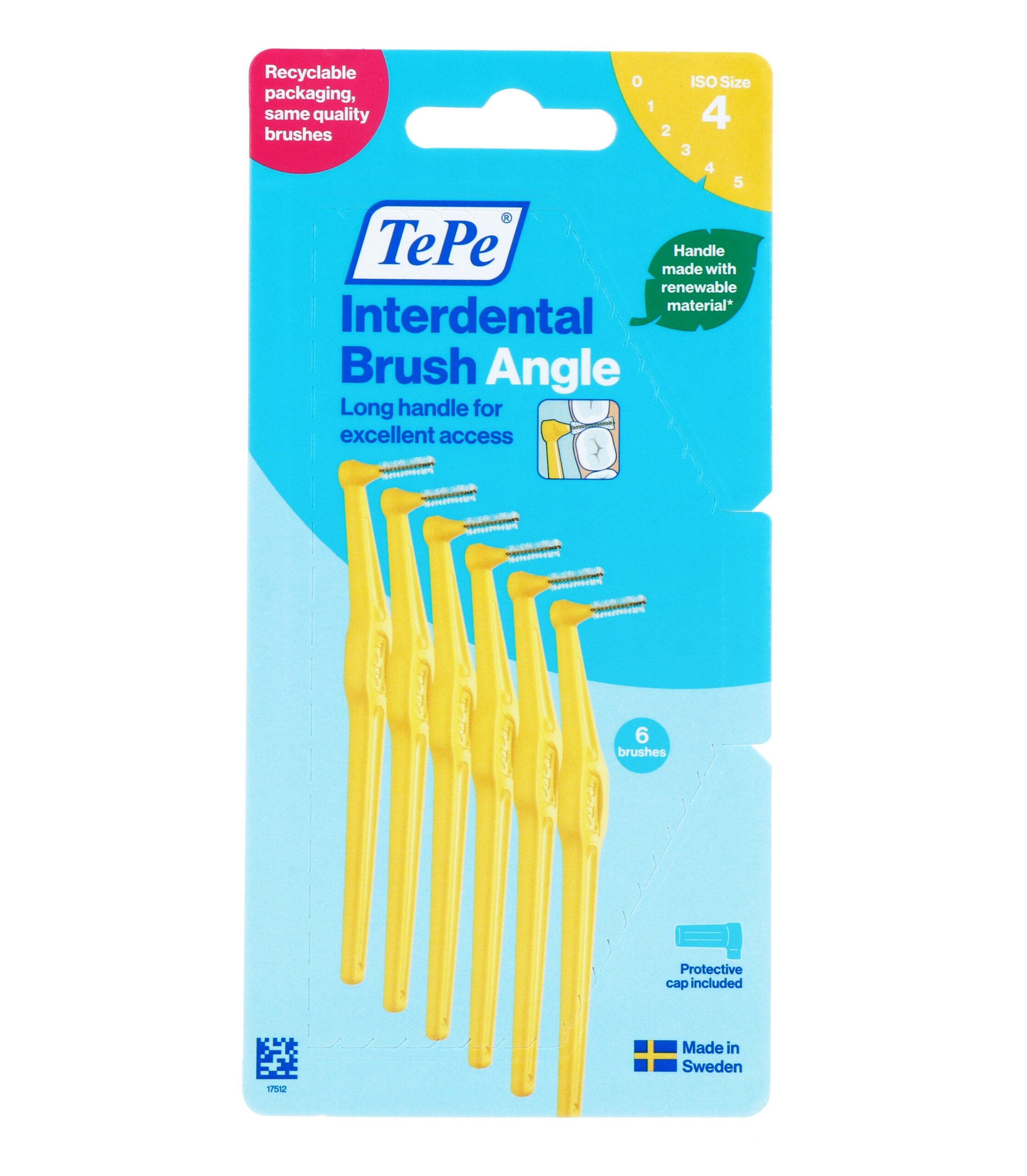 TePe Interdentale Rager Angle Geel ISO Size 4 (6 stuks)