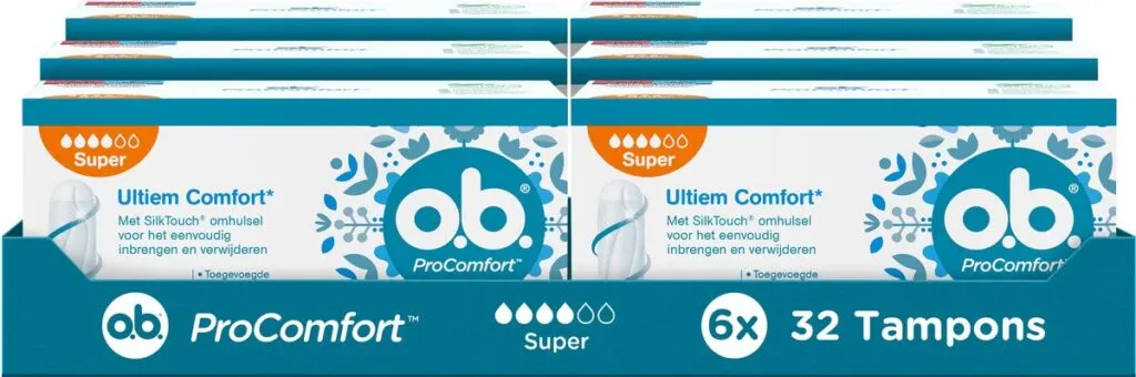 6x Ob Tampons Procomfort Super (32 stuks)