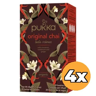 4x Pukka Original Chai Bio (20 zakjes)