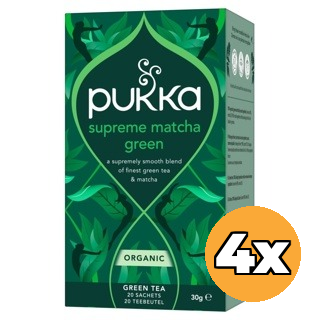 4x Pukka Supreme Matchagreen Tea Bio (20 zakjes)