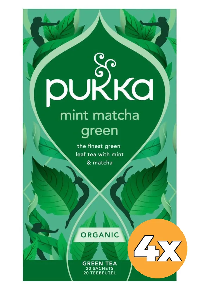 4x Pukka Mint Matcha Green Thee (20 zakjes)