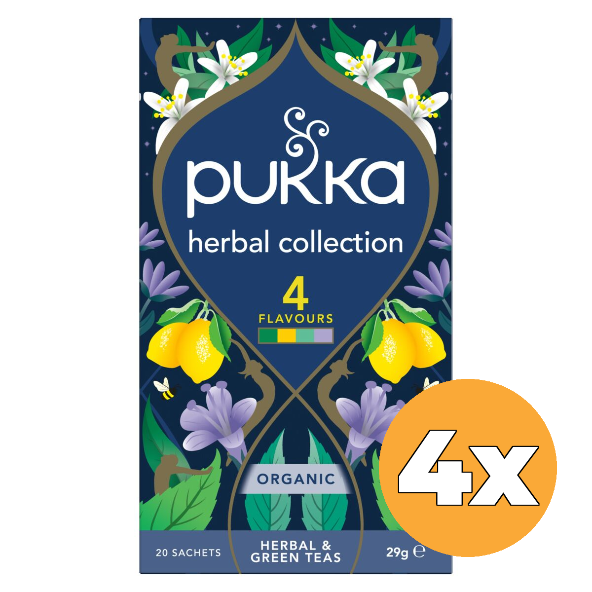 4x Pukka Herbal Collection 4 Flavours (20 zakjes)