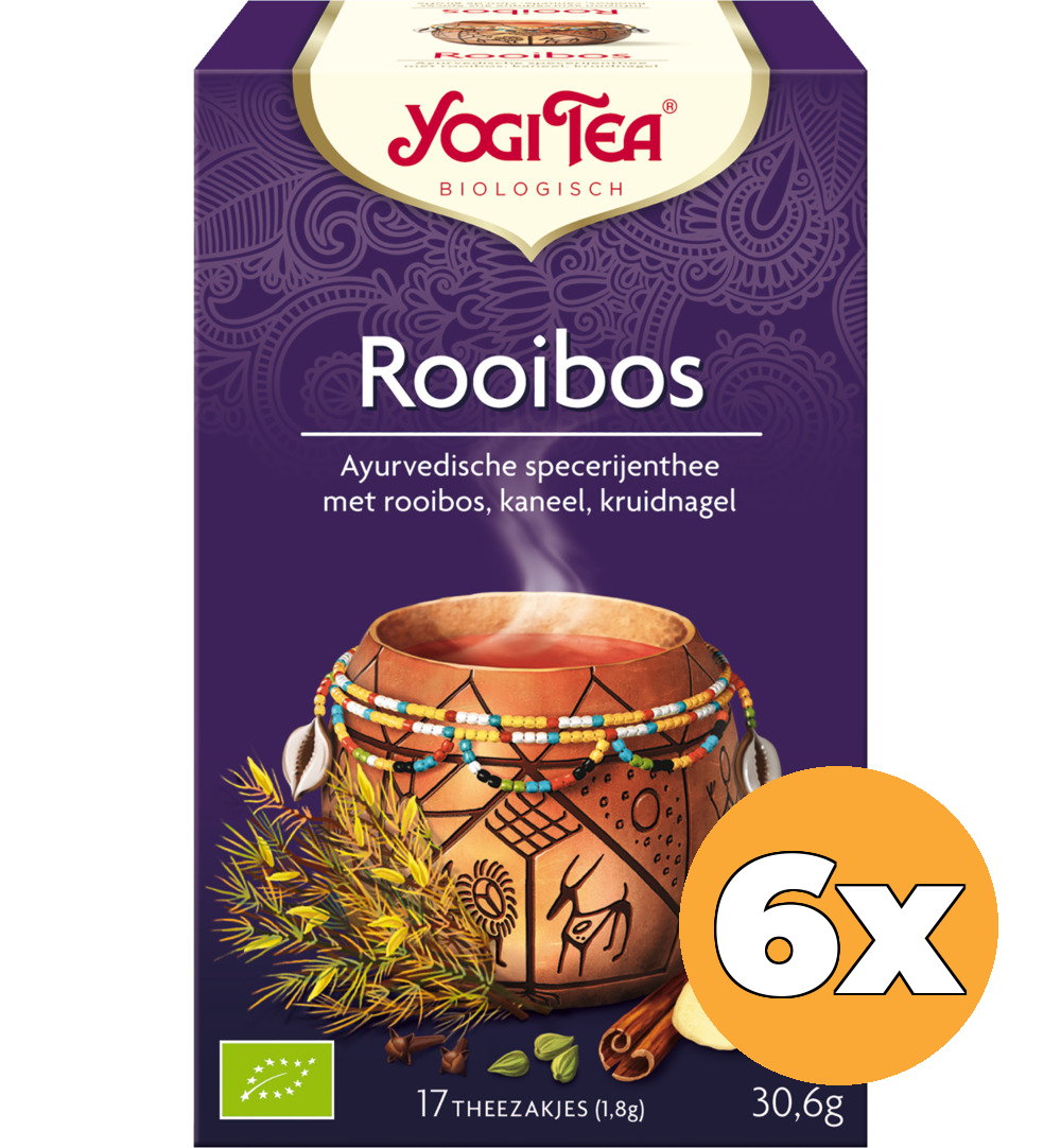 6x Yogi Tea Rooibos bio (17 stuks)