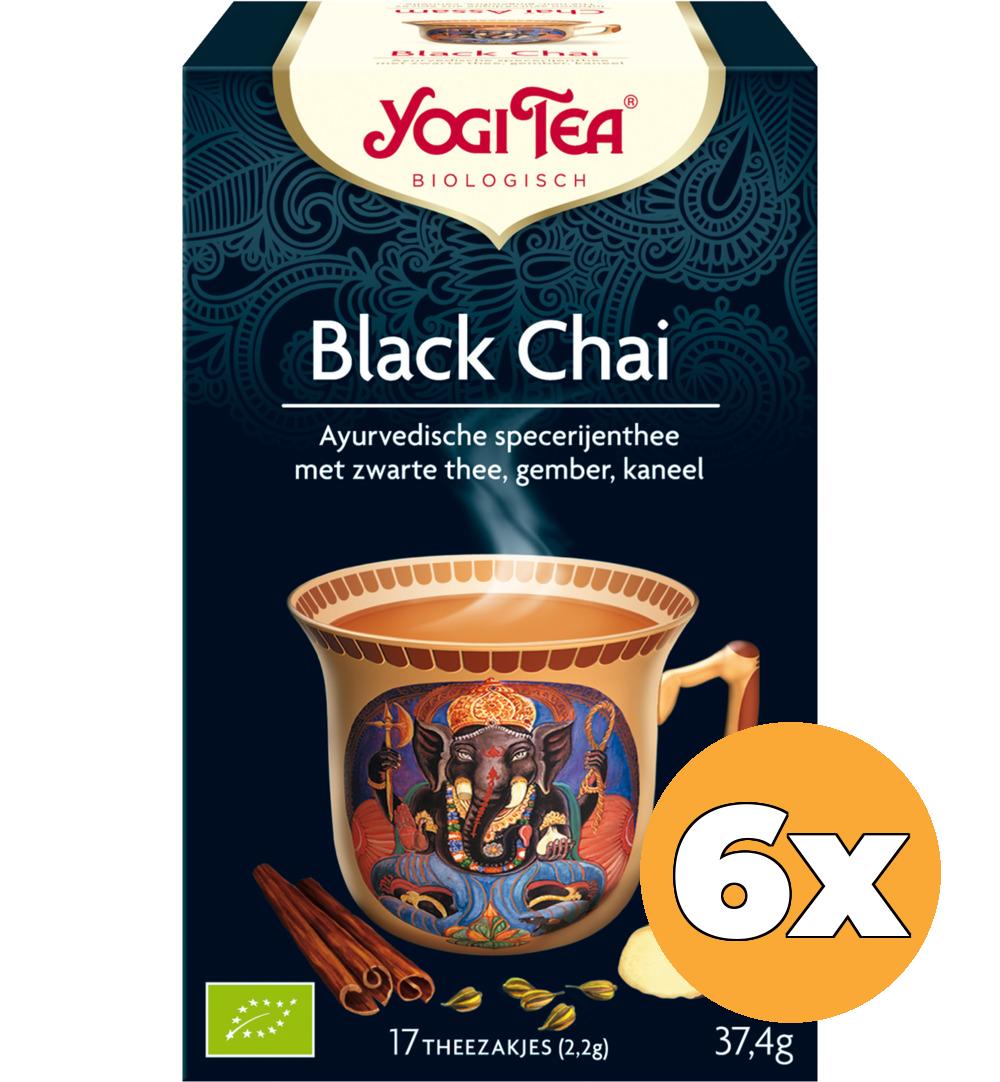 6x Yogi Tea Black chai bio (17 stuks)