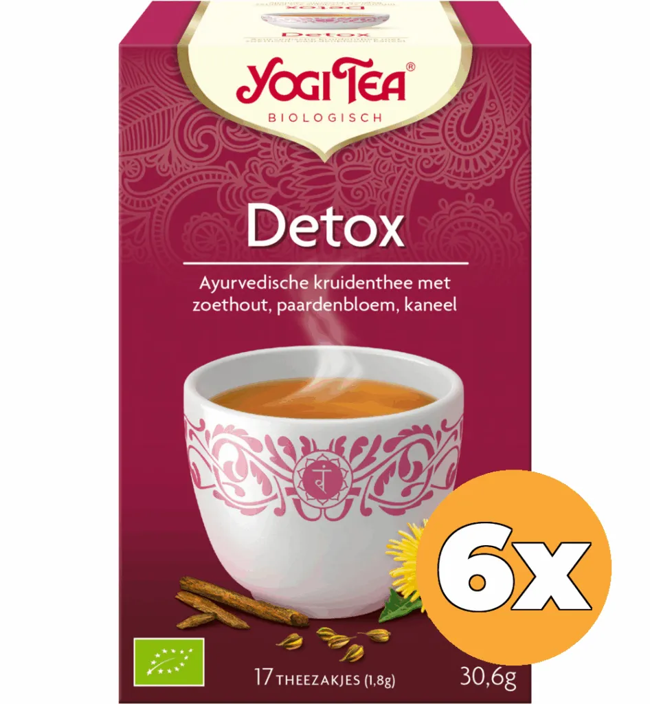 6x Yogi Tea Detox bio (17 stuks)