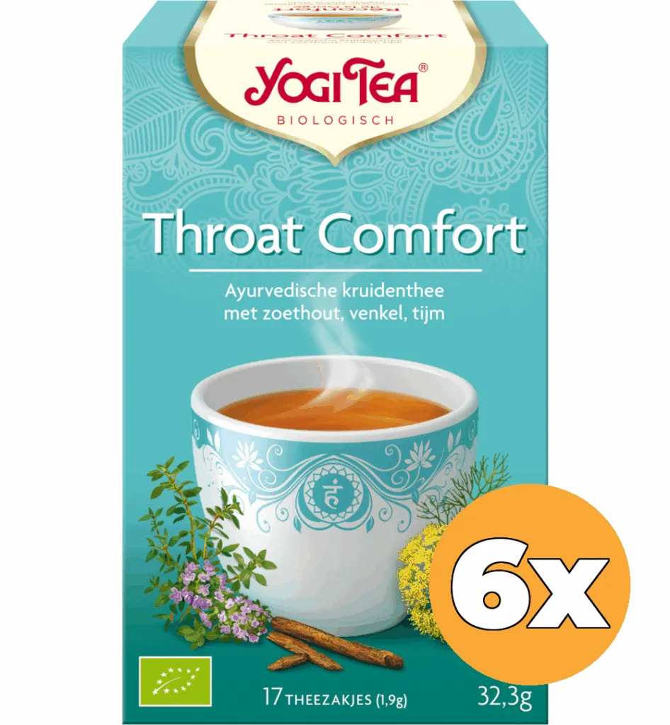 6x Yogi Tea Throat comfort bio (17 stuks)