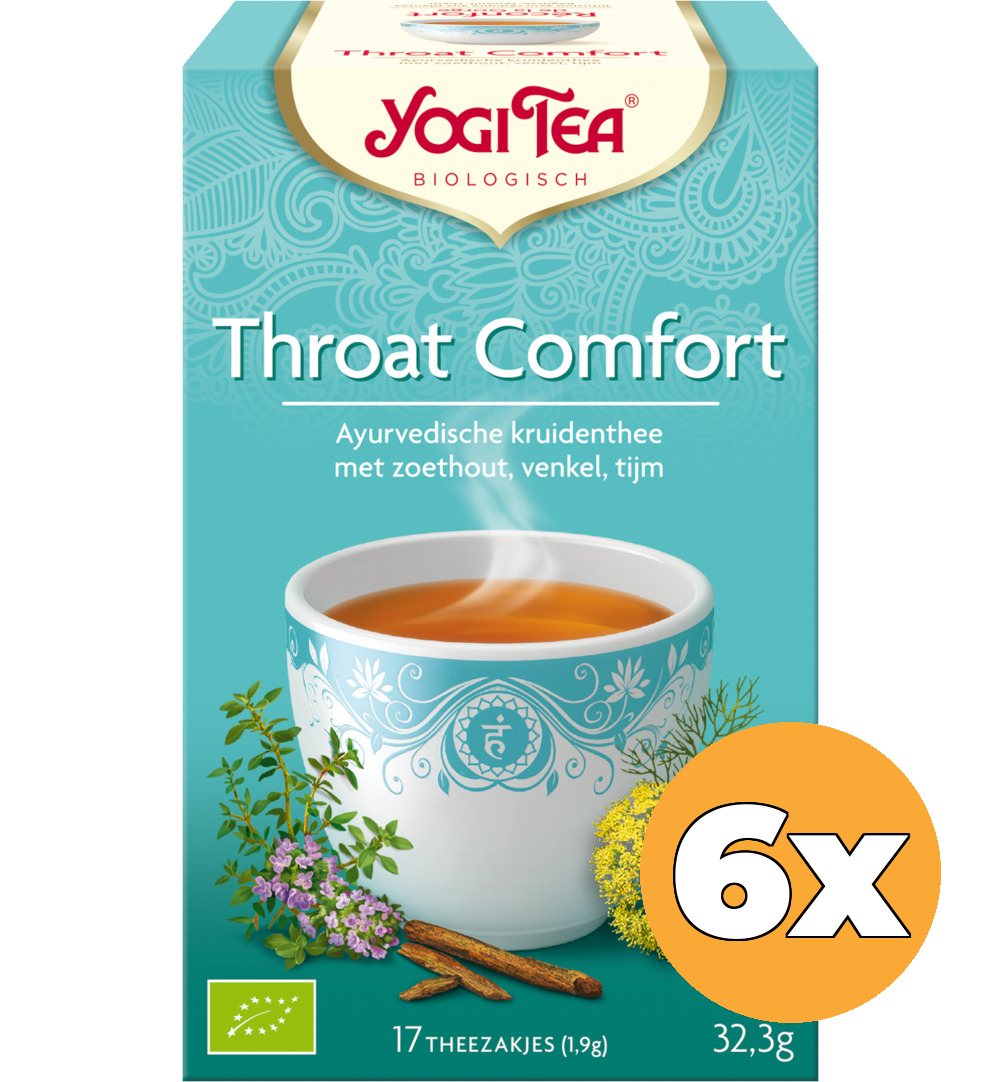6x Yogi Tea Throat comfort bio (17 stuks)