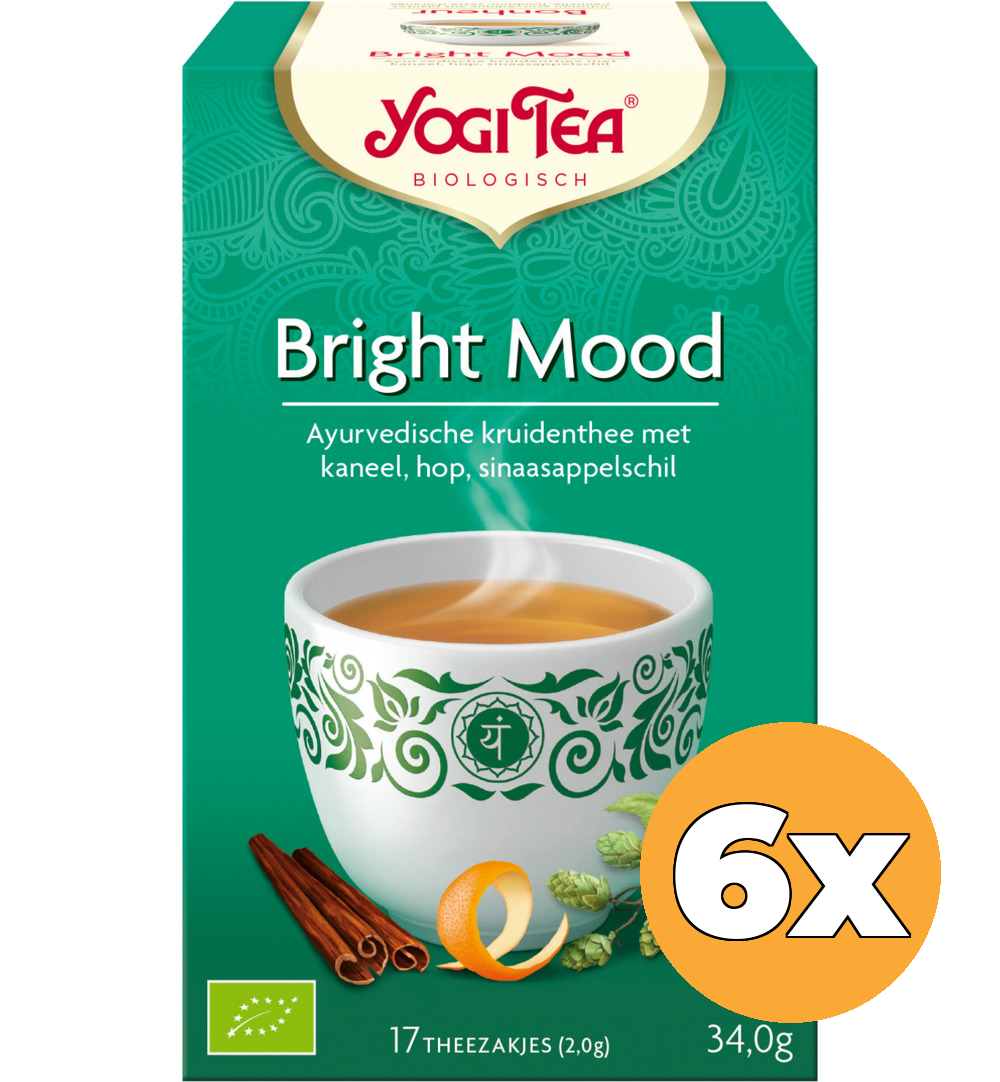 6x Yogi Tea Bright mood bio (17 stuks)