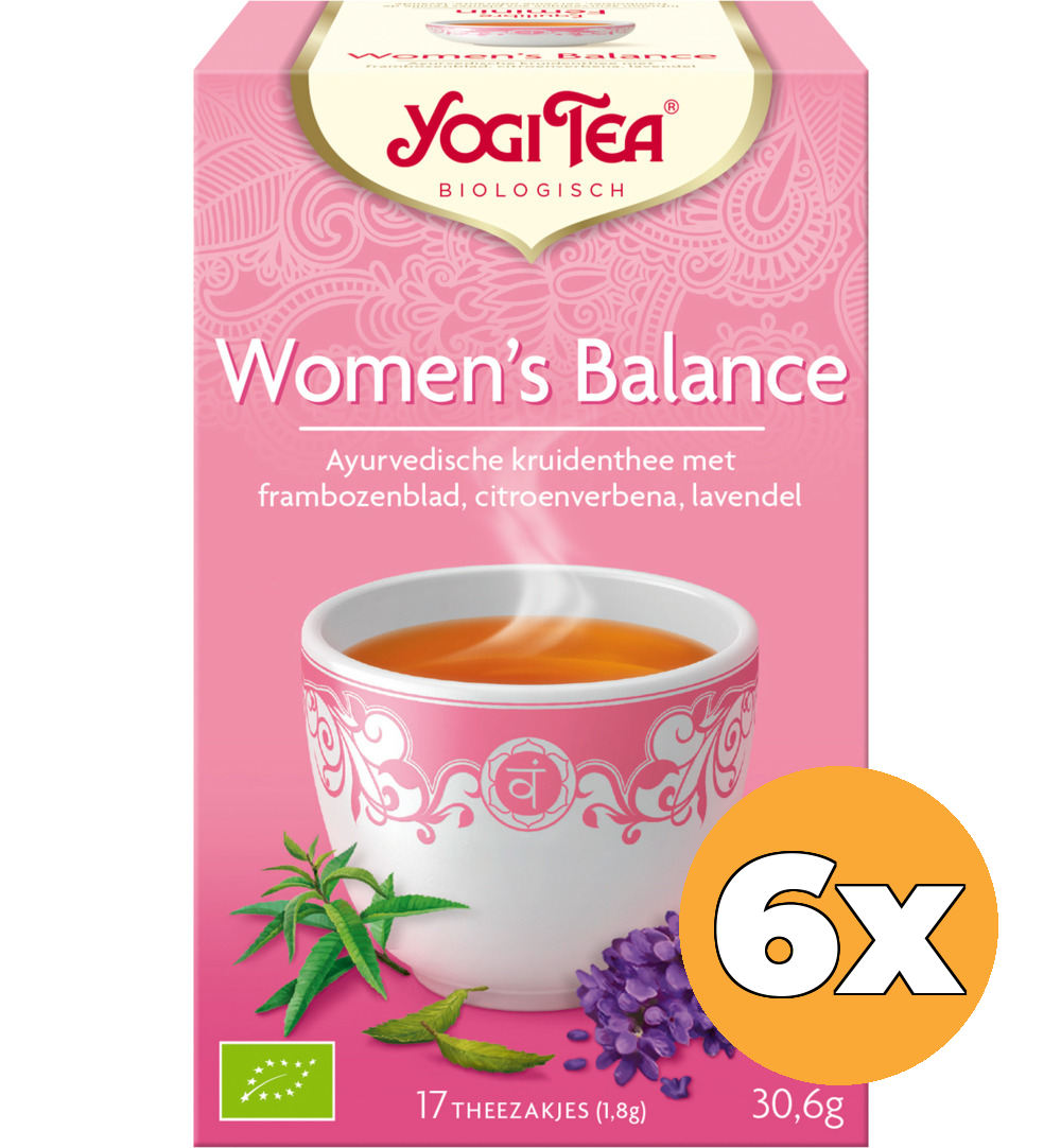 6x Yogi Tea Women's balance bio (17 stuks)