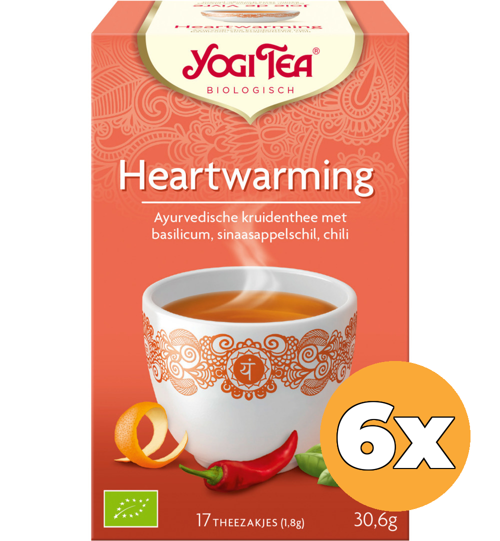 6x Yogi Tea Heartwarming bio (17 stuks)