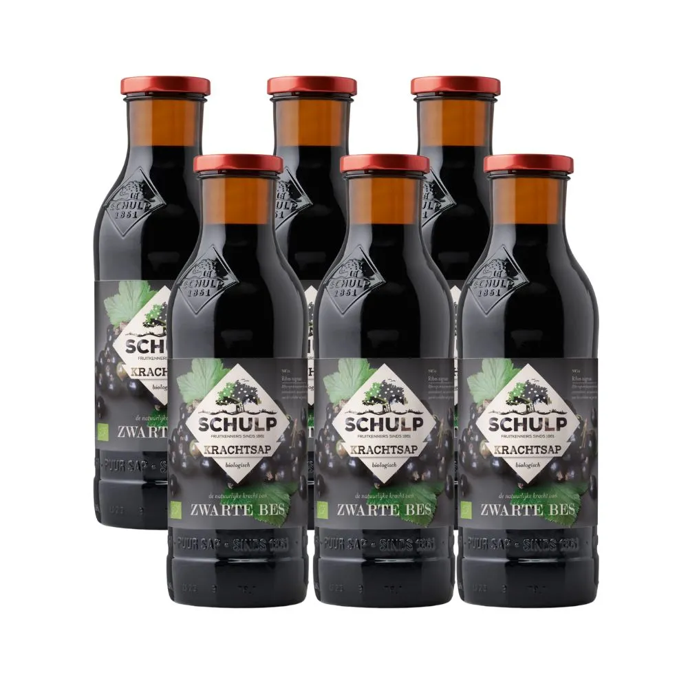 Schulp Zwarte Bes Puur Biologisch (6 x 750 ml)
